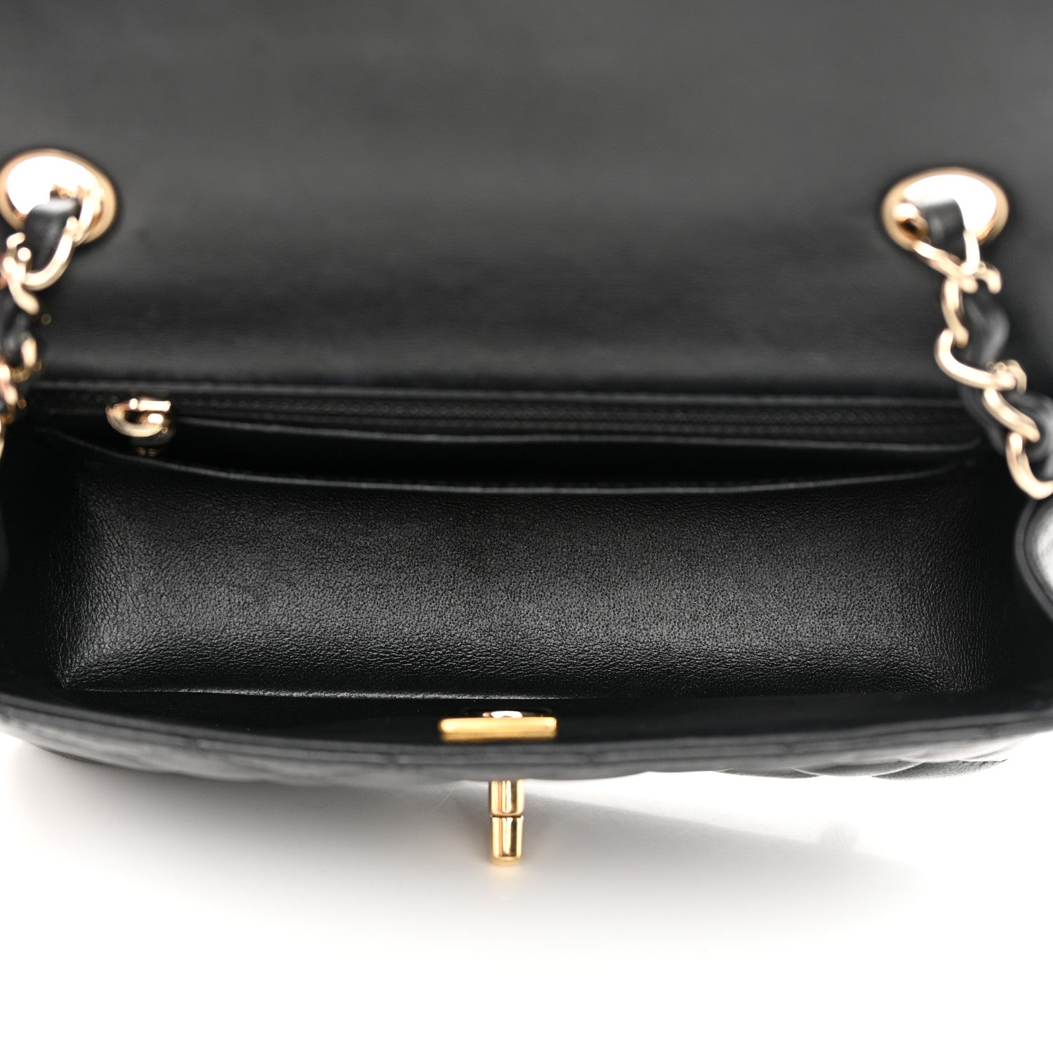 Chanel Lambskin Quilted Mini Rectangular Flap Black 5 of 12