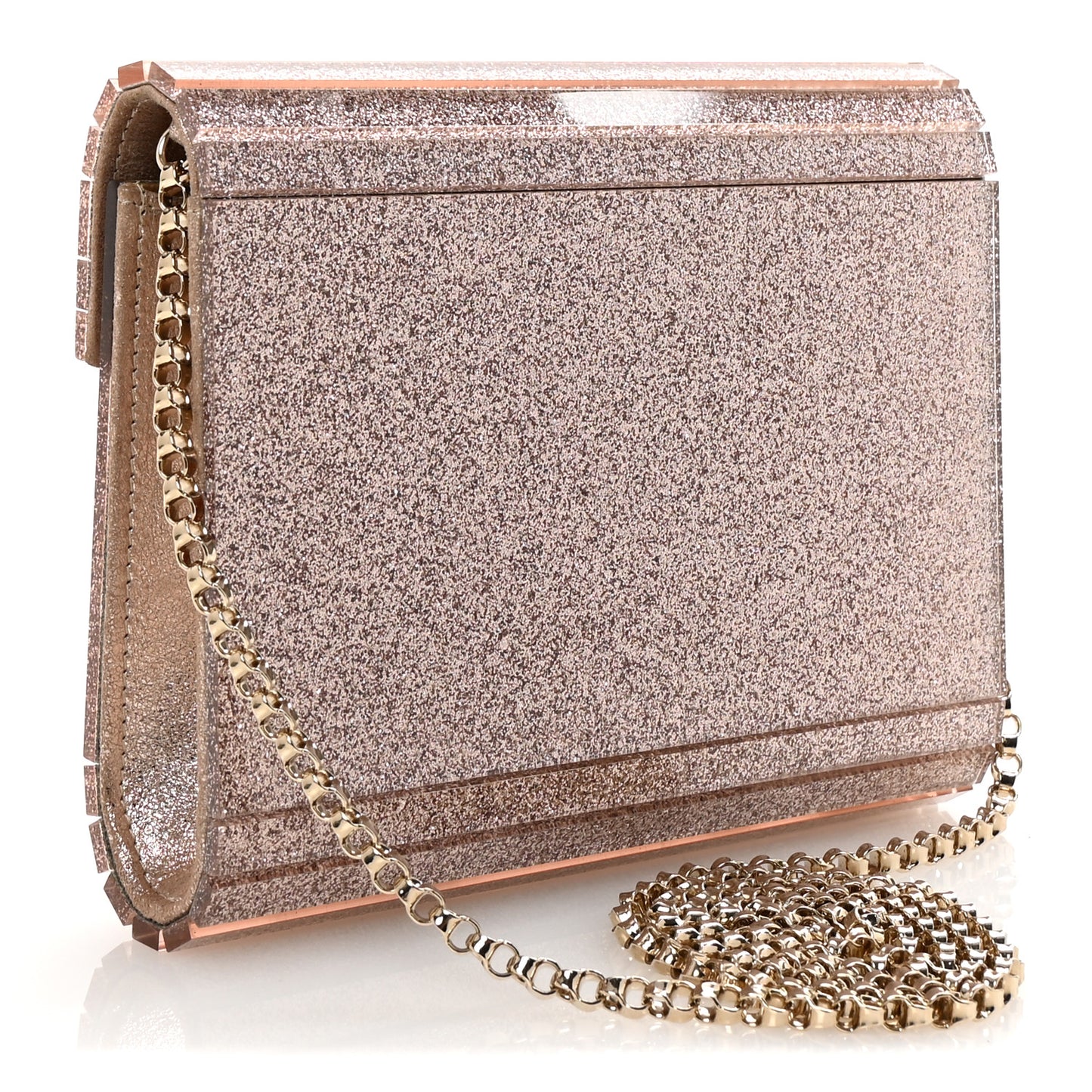 Acrylic Glitter Candy Clutch Ballet Pink