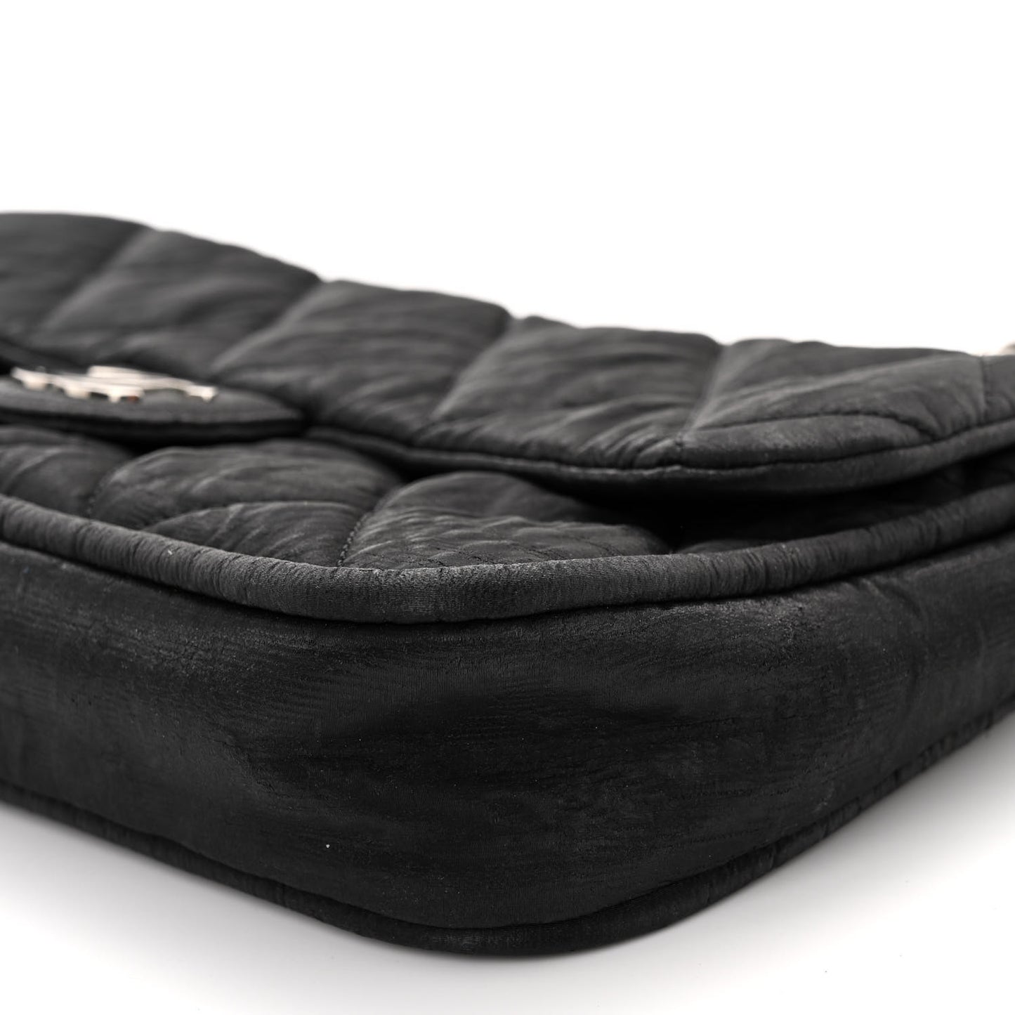 Coated Canvas Quilted Le Marais Flap Black