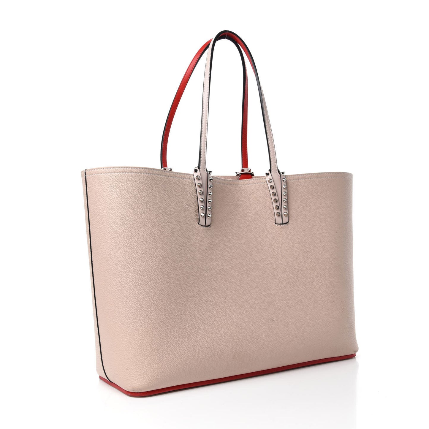 Calfskin Spikes East West Cabata Tote Ballerina