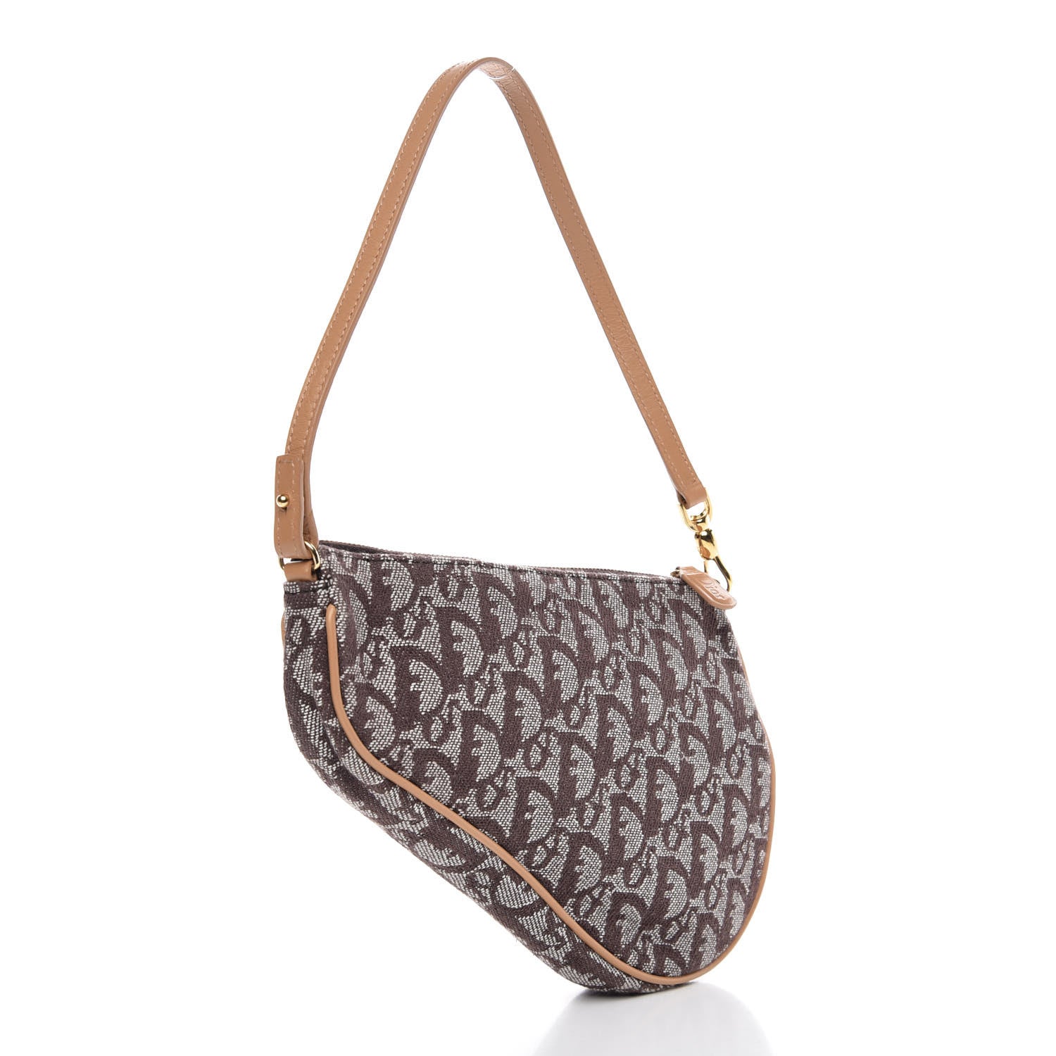 Christian Dior Monogram Mini Saddle Pochette Brown 3 of 7