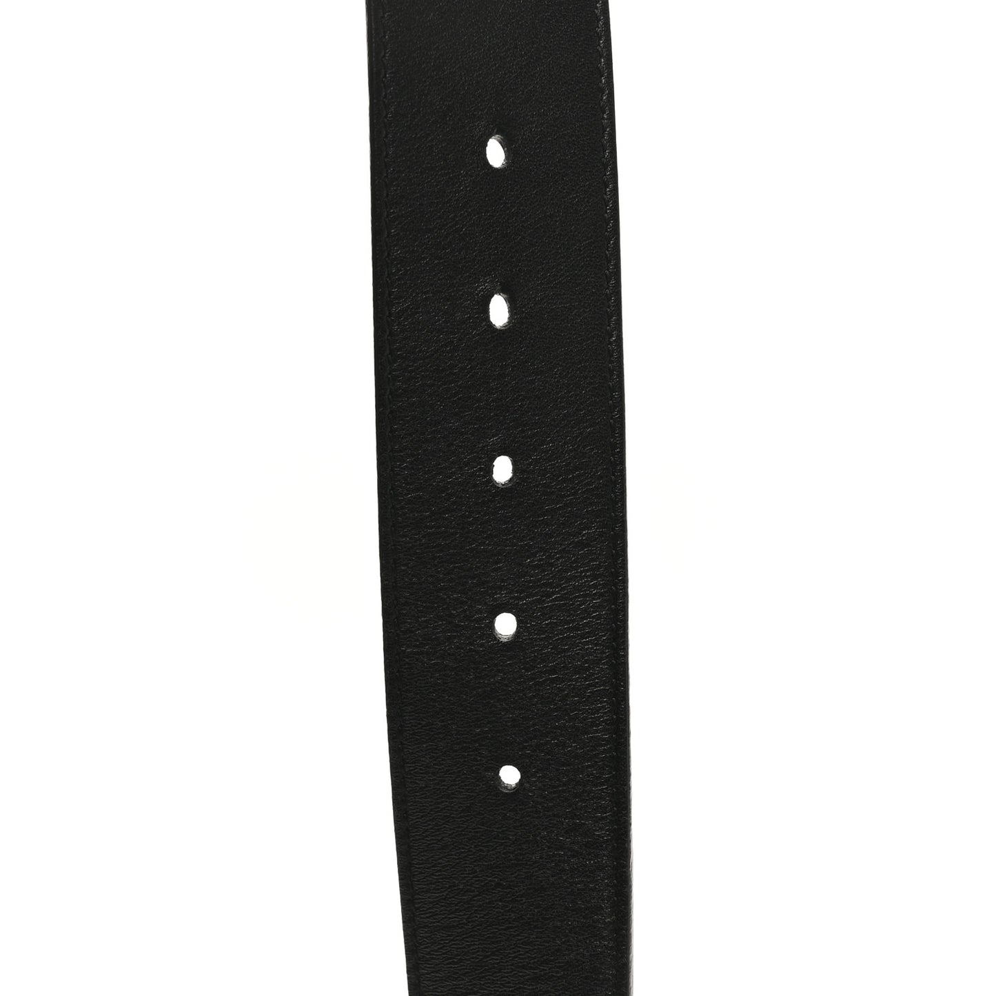 Moon Calfskin Pearl Double G 40mm Belt 90 36 Black Cream
