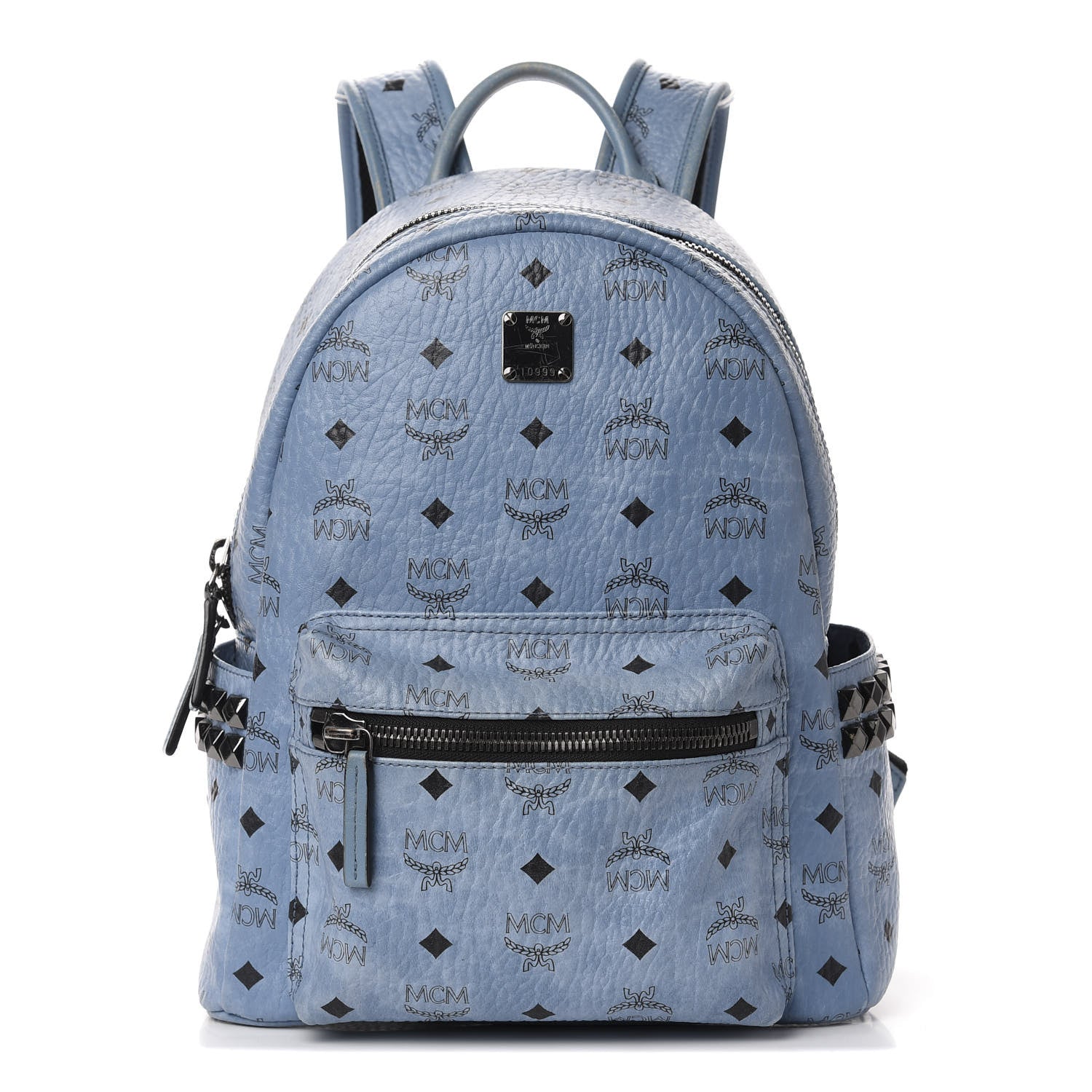 MCM Visetos Small Side Stud Stark Backpack Munich Blue 1 of 19