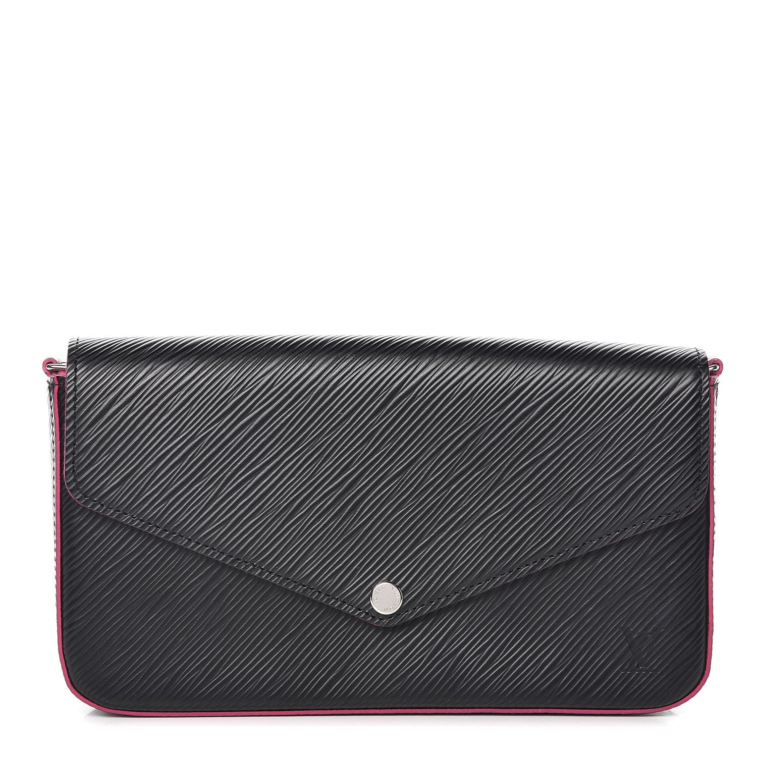 Louis Vuitton Epi Pochette Felicie Black Hot Pink 1 of 10