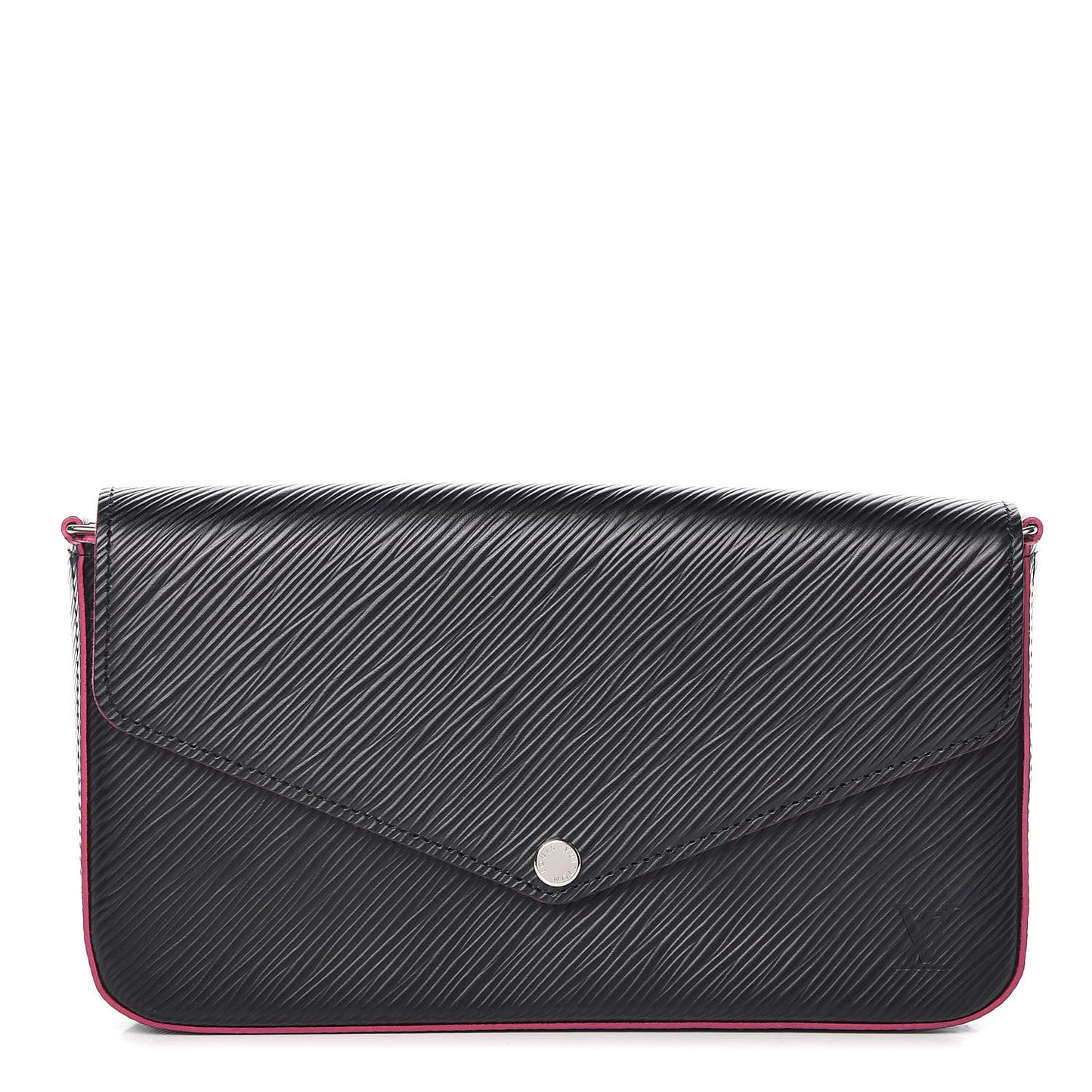 Epi Pochette Felicie Black Hot Pink