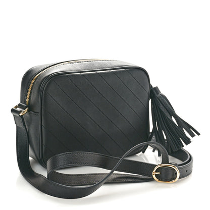 Gucci Sakai Be Green Calfskin Diagonal Stitched Small Blondie Shoulder Bag Black 3 of 10
