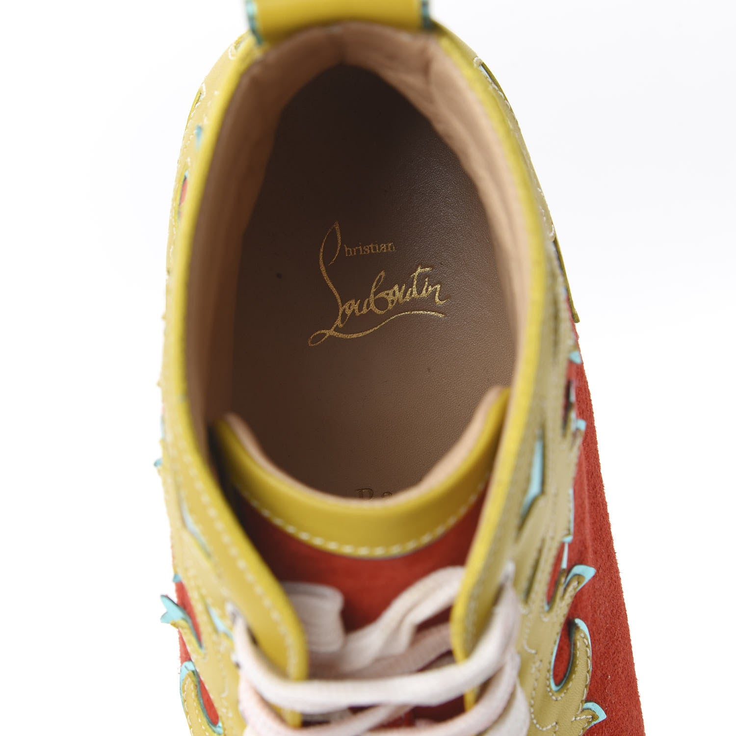 Christian Louboutin Calfskin Suede Mens Arizona High Top Flat Sneakers 43.5 Version Corazon 8 of 8