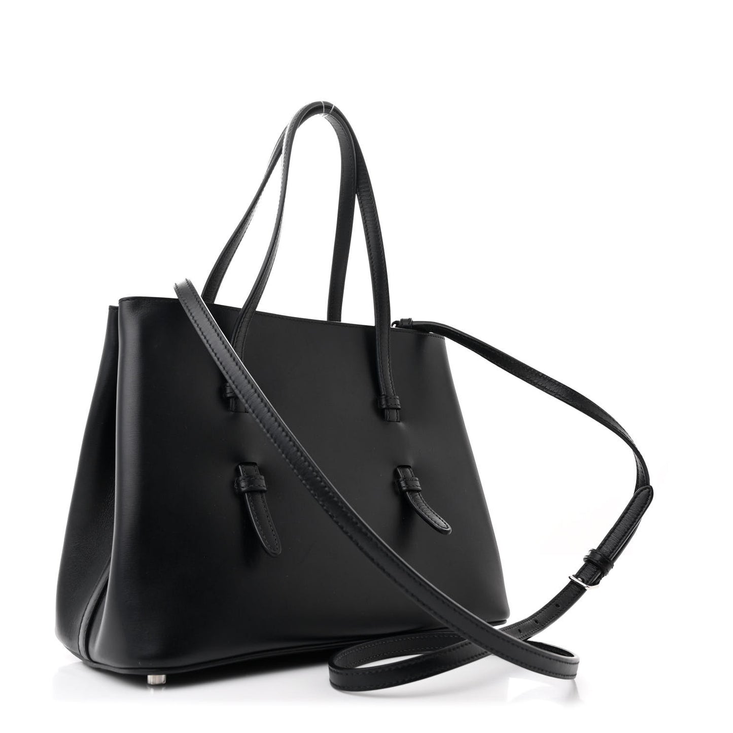 Calfskin Laser Cut Mina 25 Bag Black
