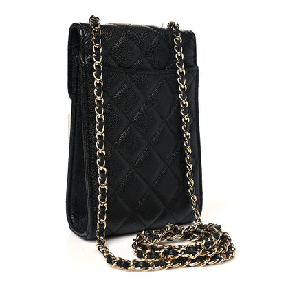 Chanel Caviar Quilted Classic Phone Holder Black 3 of 13