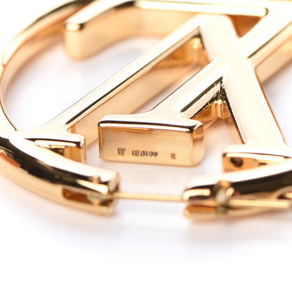 Louis Vuitton Metal Louise Hoop Earrings Gold 4 of 5