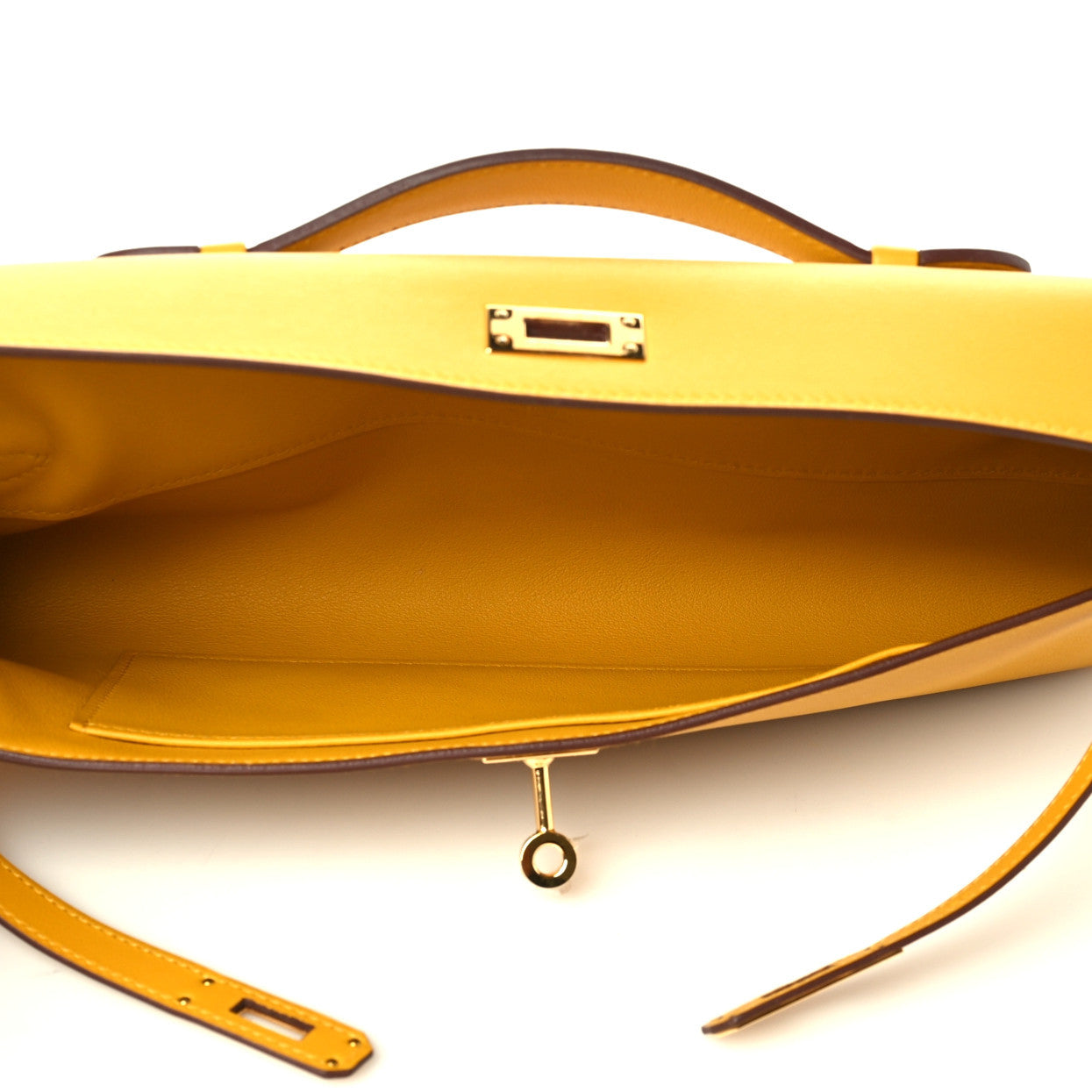 Swift Kelly Cut Clutch Pochette Jaune Ambre
