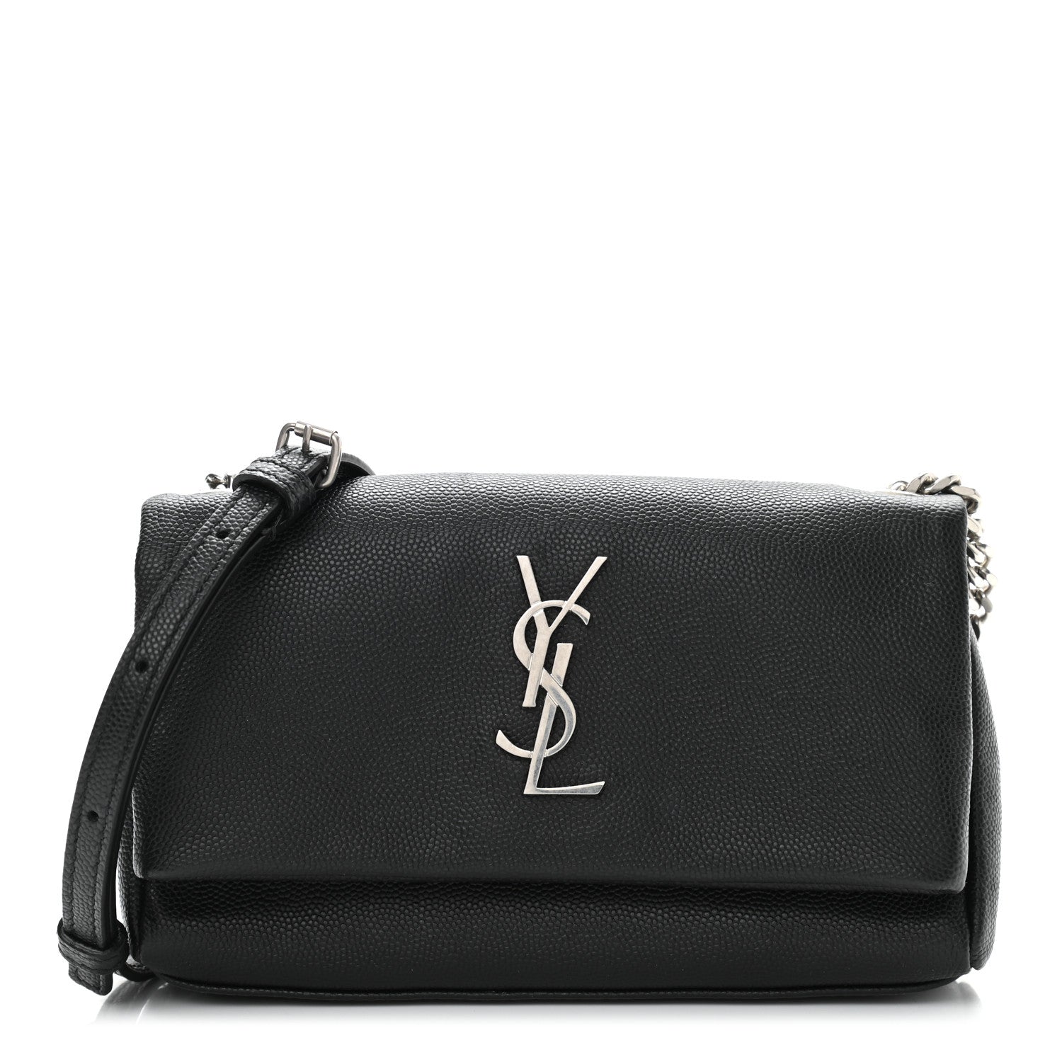 Saint Laurent Grain De Poudre Monogram Toy West Hollywood Fold-Over Bag Black 1 of 13