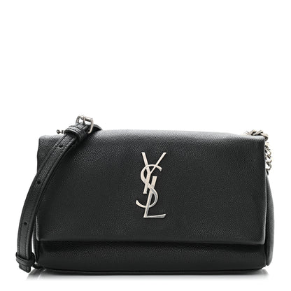 Saint Laurent Grain De Poudre Monogram Toy West Hollywood Fold-Over Bag Black 1 of 13