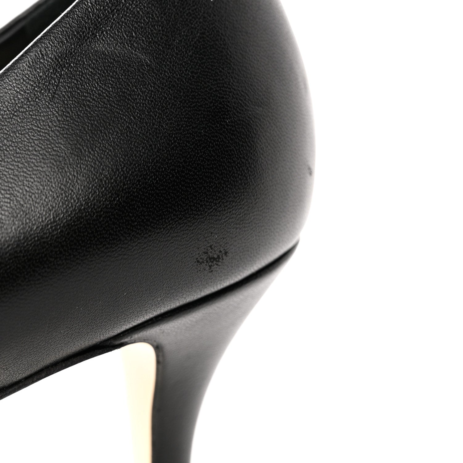 Chanel Lambskin CC Cap Toe Kitten Heel Pumps 37.5 Black 9 of 11
