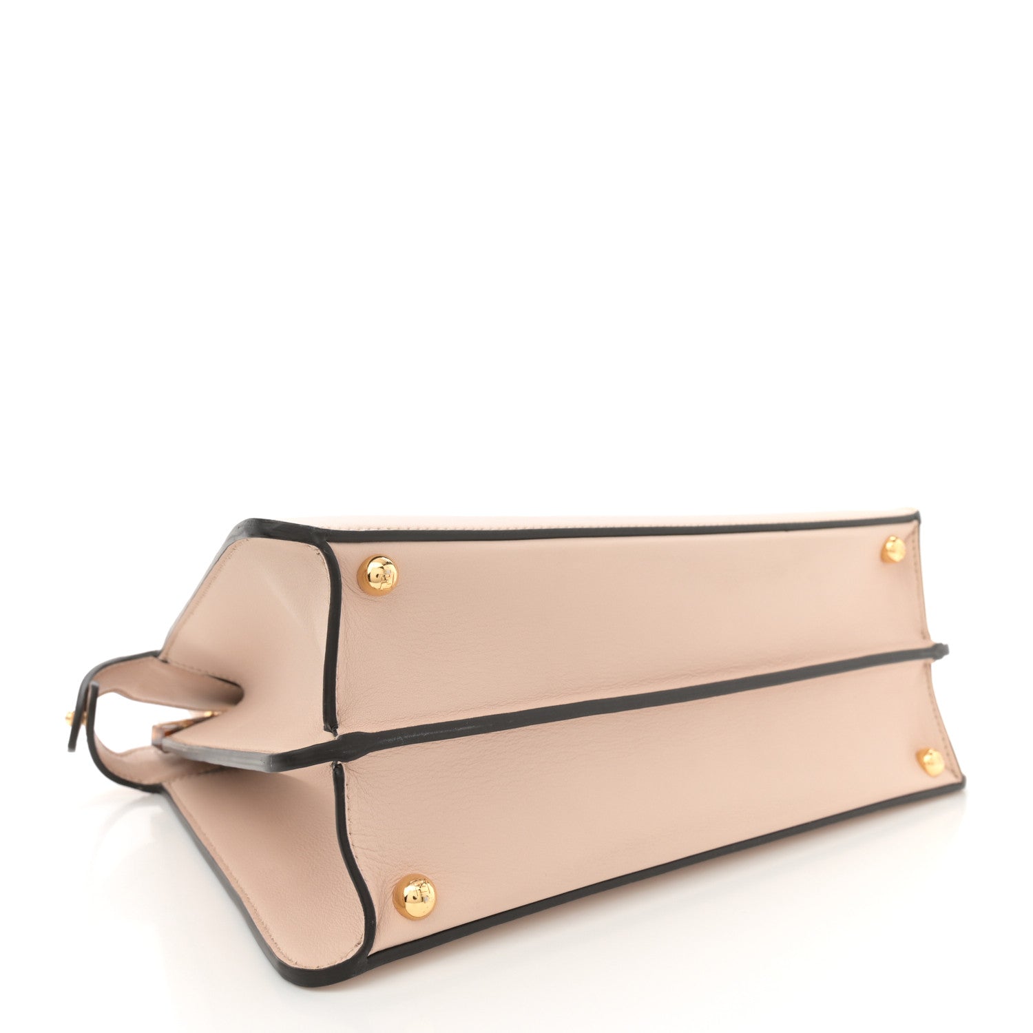Fendi Vitello Seta Shiny Nappa Plexiglass Medium Peekaboo I SEE U Satchel Poudre 4 of 11