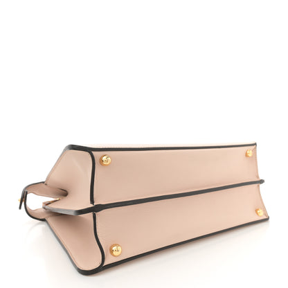 Fendi Vitello Seta Shiny Nappa Plexiglass Medium Peekaboo I SEE U Satchel Poudre 4 of 11