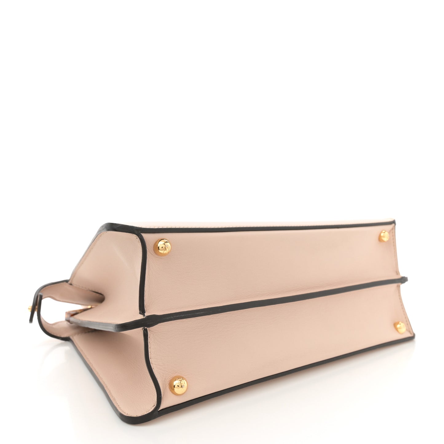 Vitello Seta Shiny Nappa Plexiglass Medium Peekaboo I SEE U Satchel Poudre