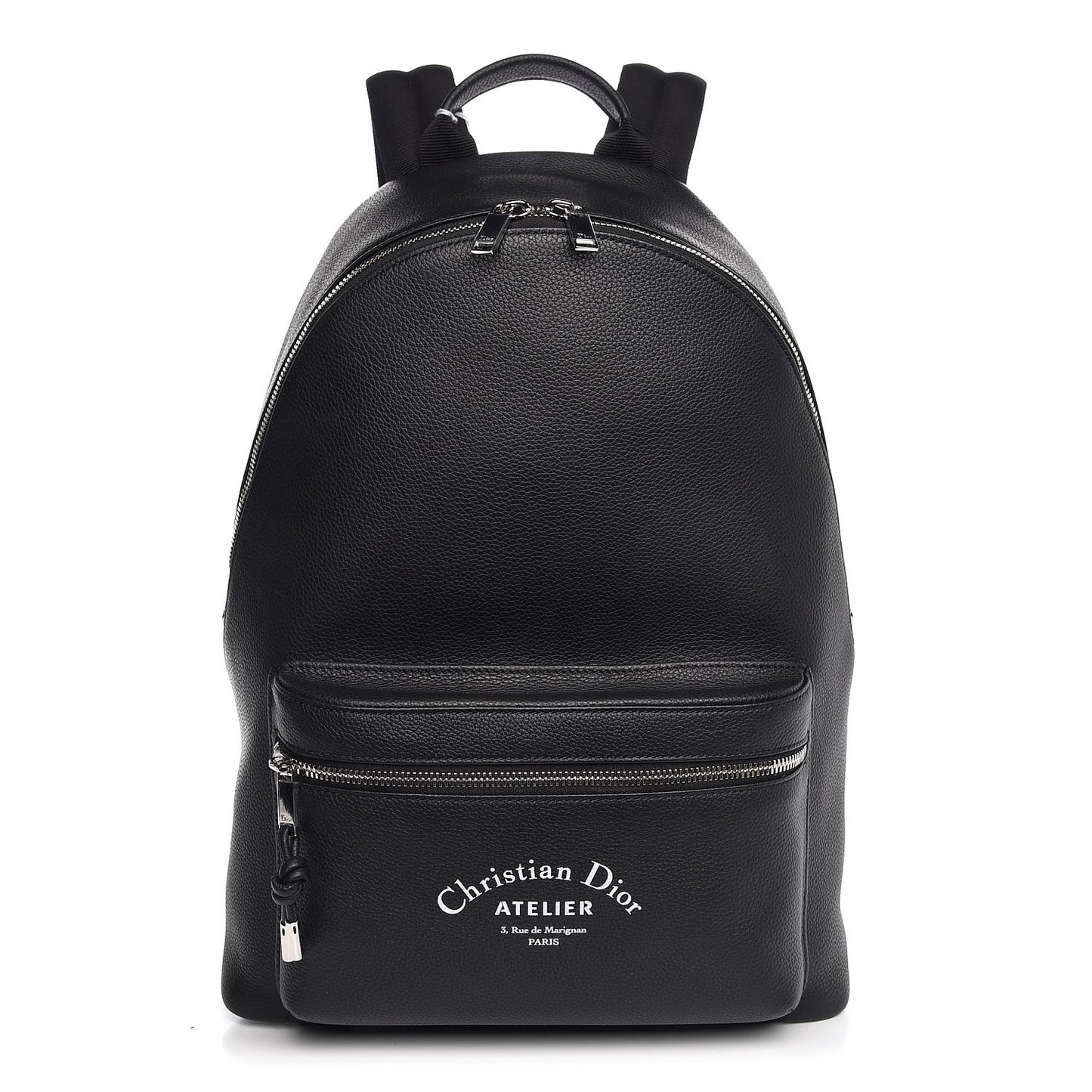 Grained Calfskin Rider Backpack Black