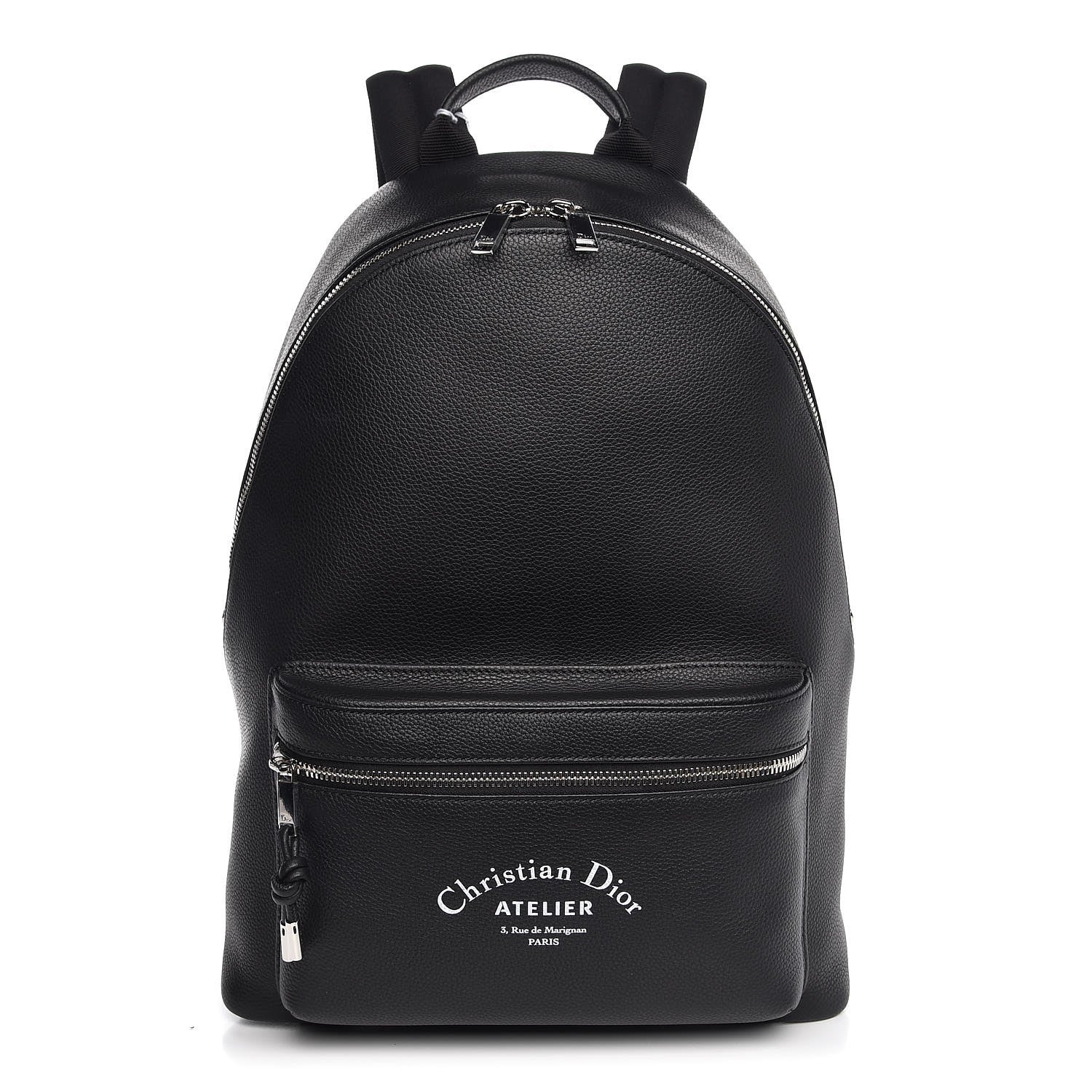 Christian Dior Grained Calfskin Rider Backpack Black 1 of 6
