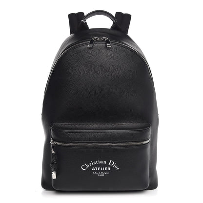 Christian Dior Grained Calfskin Rider Backpack Black 1 of 6