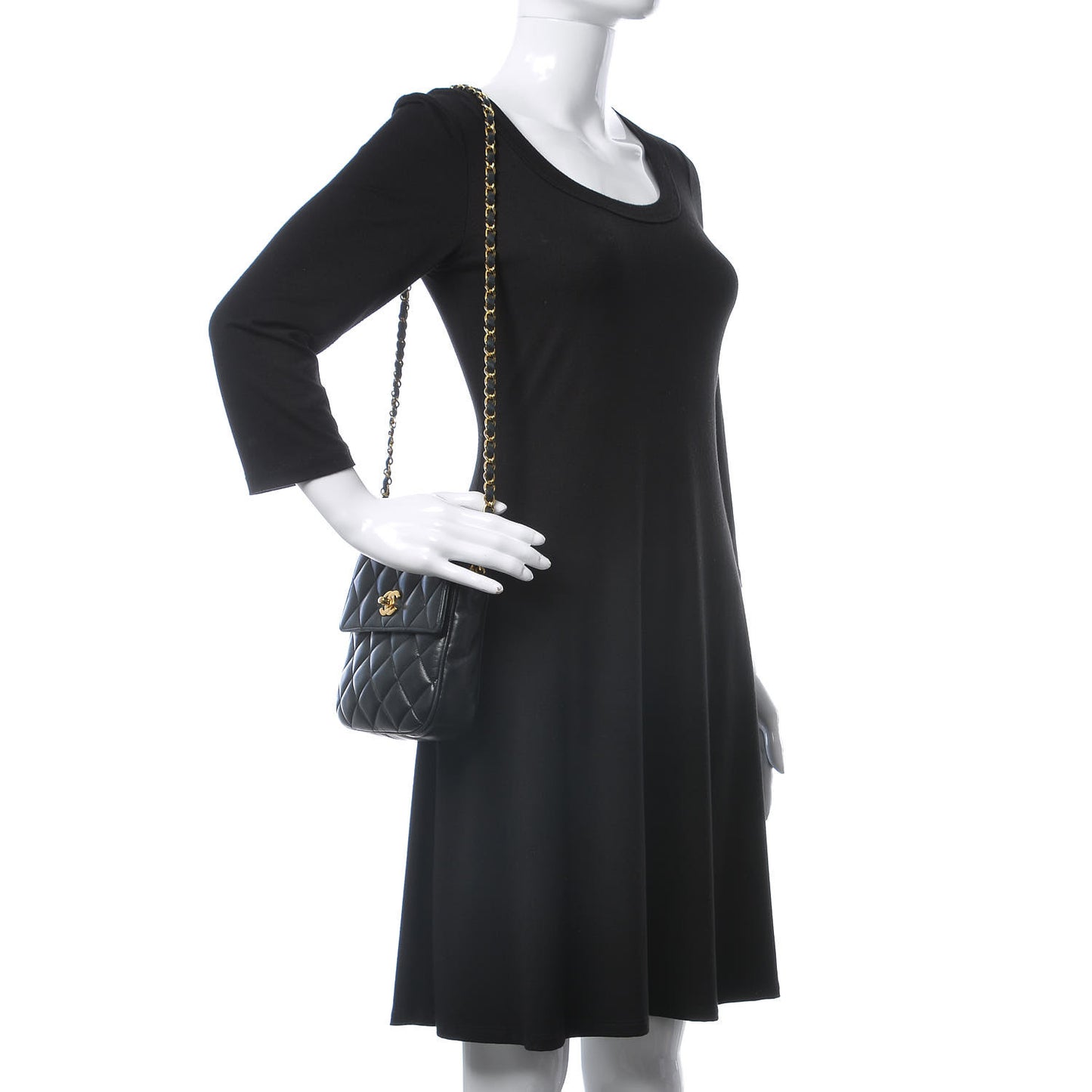 Lambskin Quilted Mini Flap Black