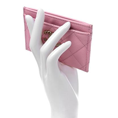 Chanel Caviar Quilted Multi Chain CC Card Holder Pink 2 of 9