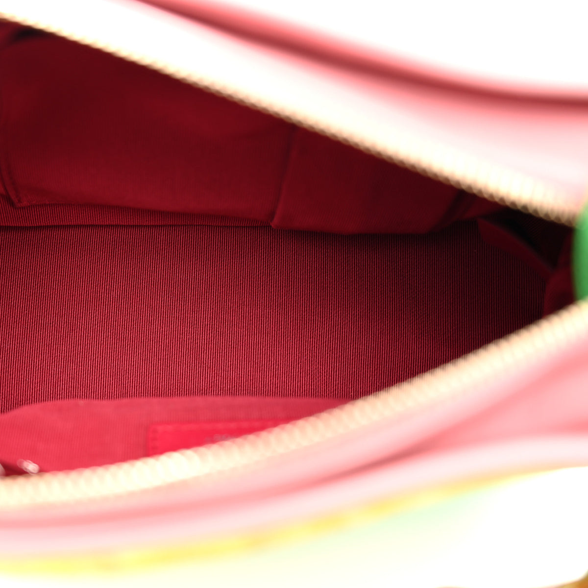 Chanel Suede Calfskin Quilted Small Gabrielle Hobo Pink Green Yellow 5 of 11