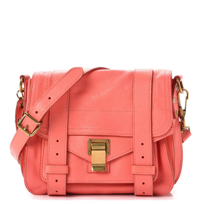 Proenza Schouler Lambskin PS1 Pouch Messenger Neon Coral 1 of 8