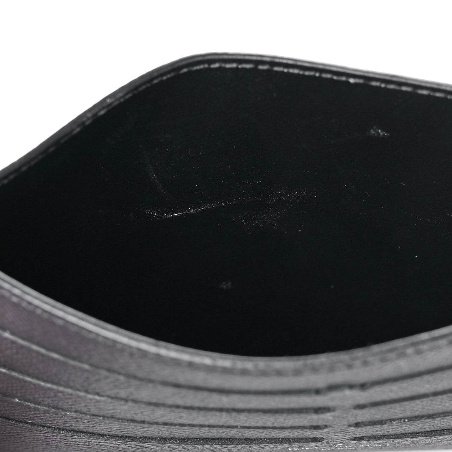 Calfskin Felicie Chain Wallet Card Holder Insert Black
