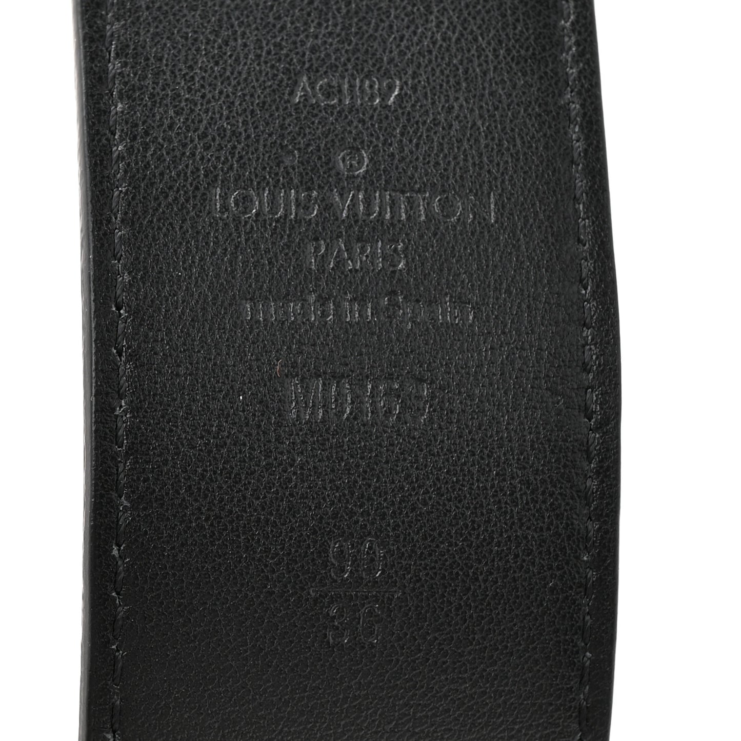 Calfskin 40mm LV Tilt Reversible Belt 90 36 Black Navy