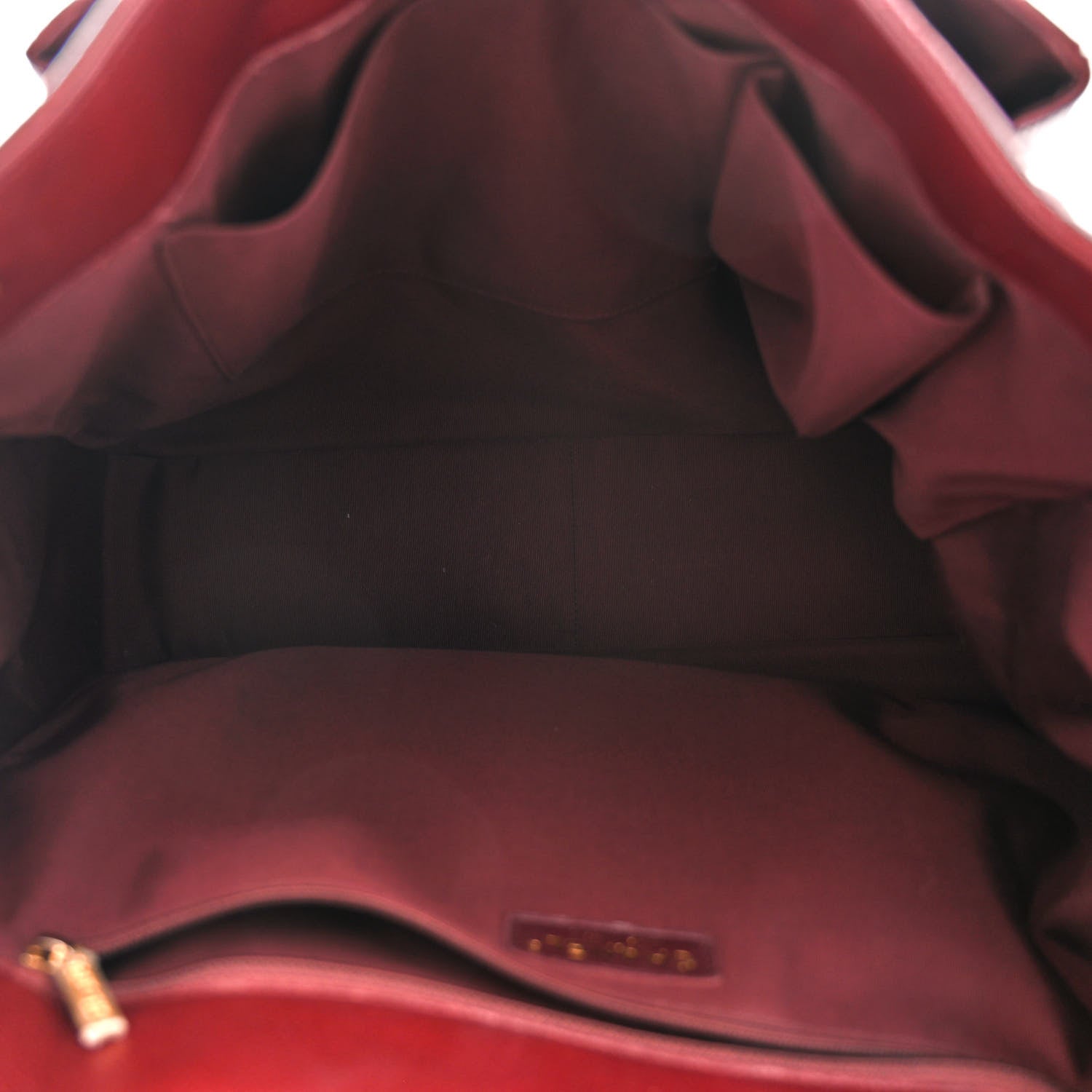 Chanel Calfskin Quilted Large Flap Shopping Tote Burgundy 5 of 10