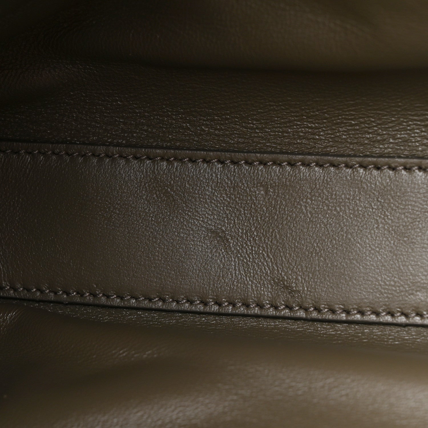 Saint Laurent Smooth Calfskin Suede Medium Reversible Monogram Kate Satchel Taupe 12 of 12