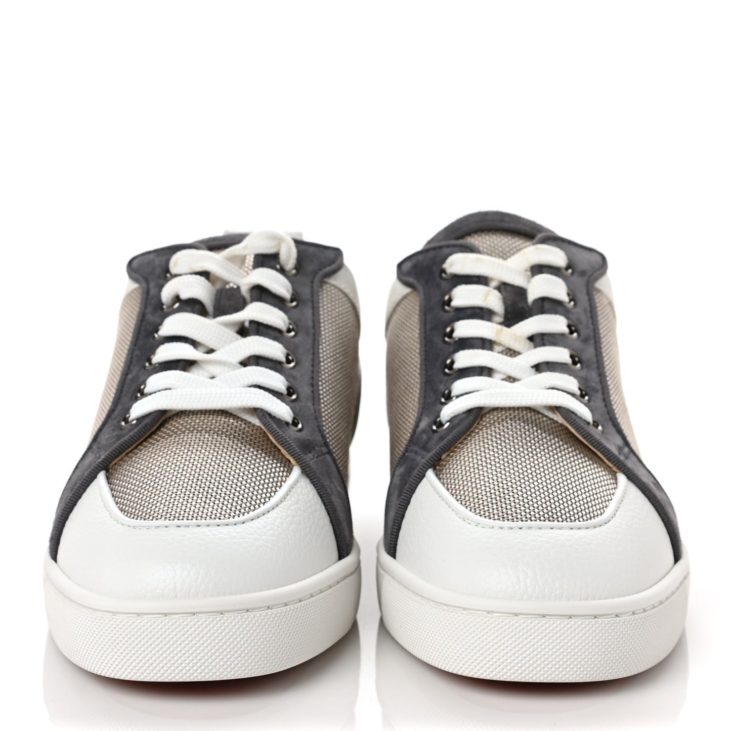 Calfskin Mens Rantulow Orlato Flat Sneakers 41 White Grey