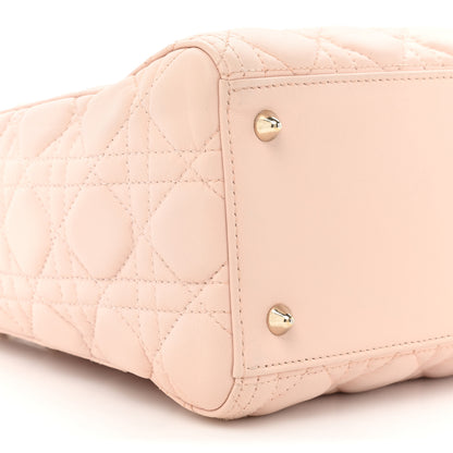 Christian Dior Lambskin Cannage Medium Lady Dior Light Pink 9 of 13