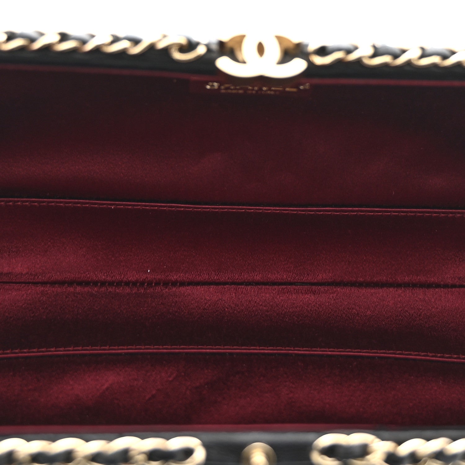Chanel Lambskin Quilted Chain Around Clutch Black 5 of 10