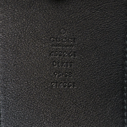 Gucci Moon Calfskin Pearl Double G 70mm Belt 95 38 Black Cream 5 of 6