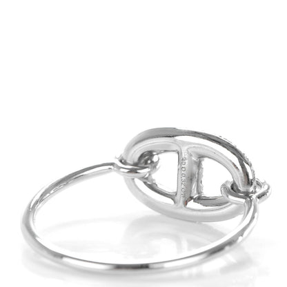 Hermes 18K White Gold Diamond Farandole Ring 52 6 4 of 6