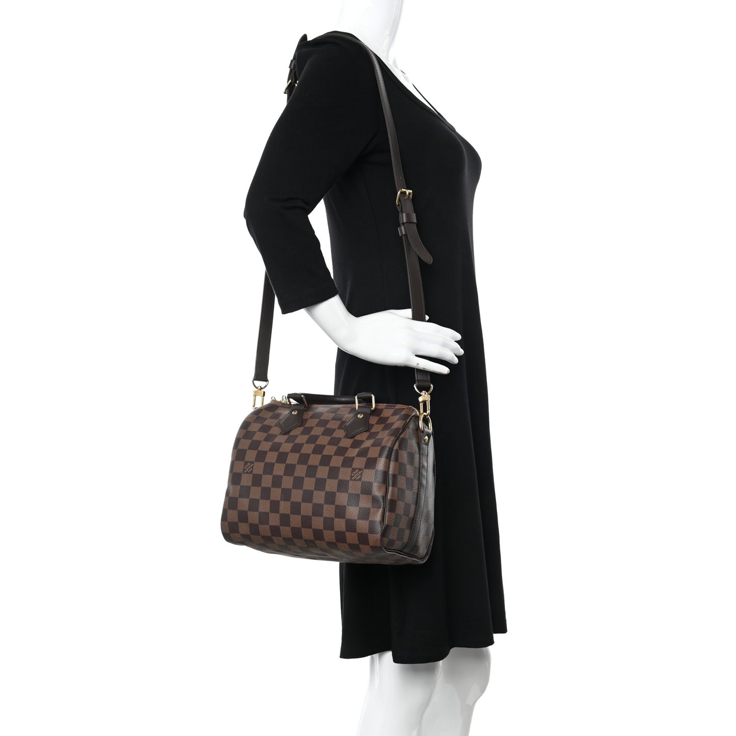 Damier Ebene Speedy Bandouliere 25