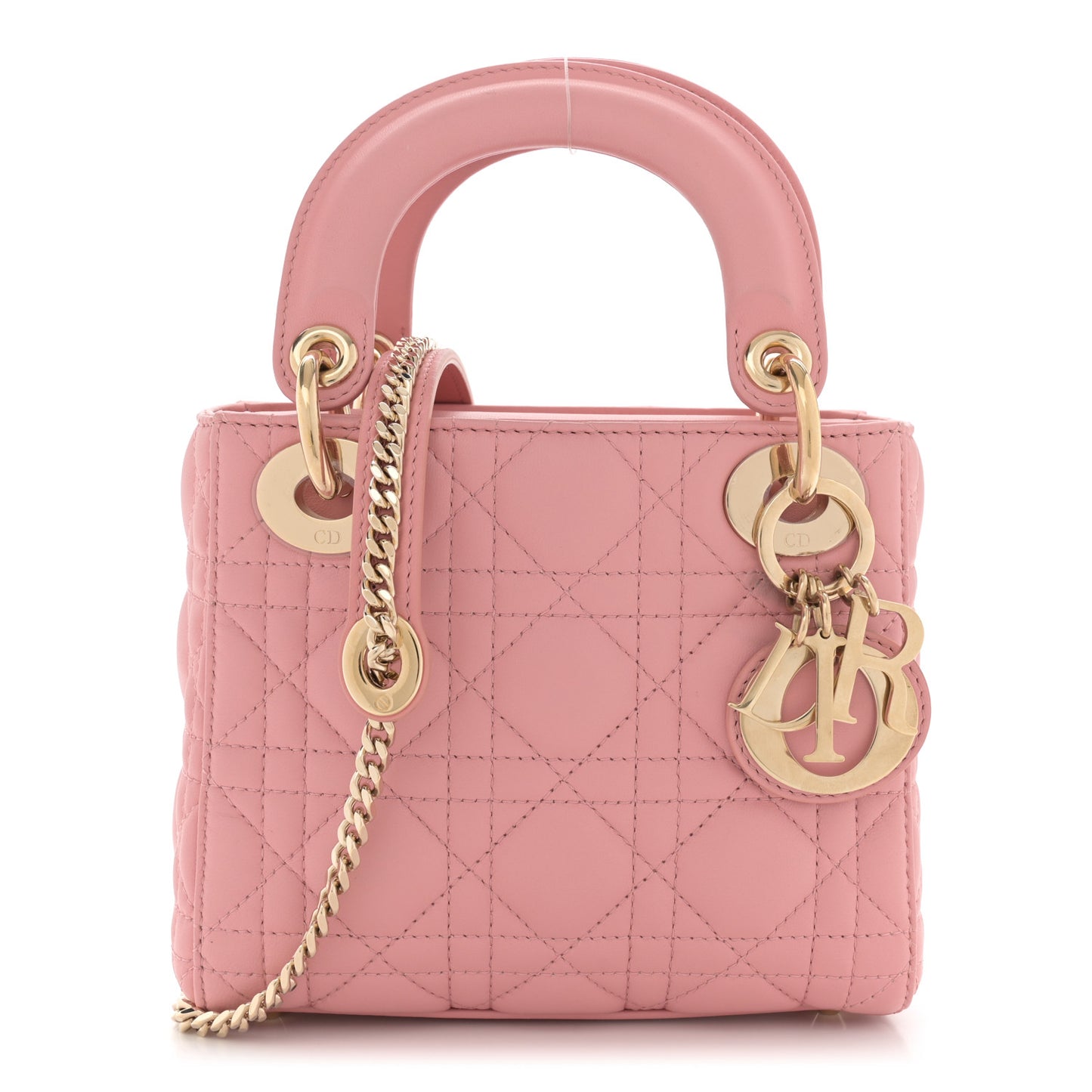 Lambskin Cannage Mini Lady Dior Light Pink