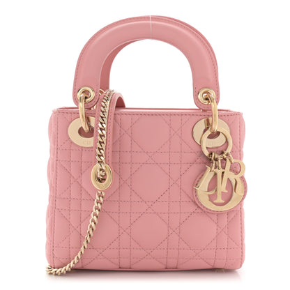 Christian Dior Lambskin Cannage Mini Lady Dior Light Pink 1 of 13