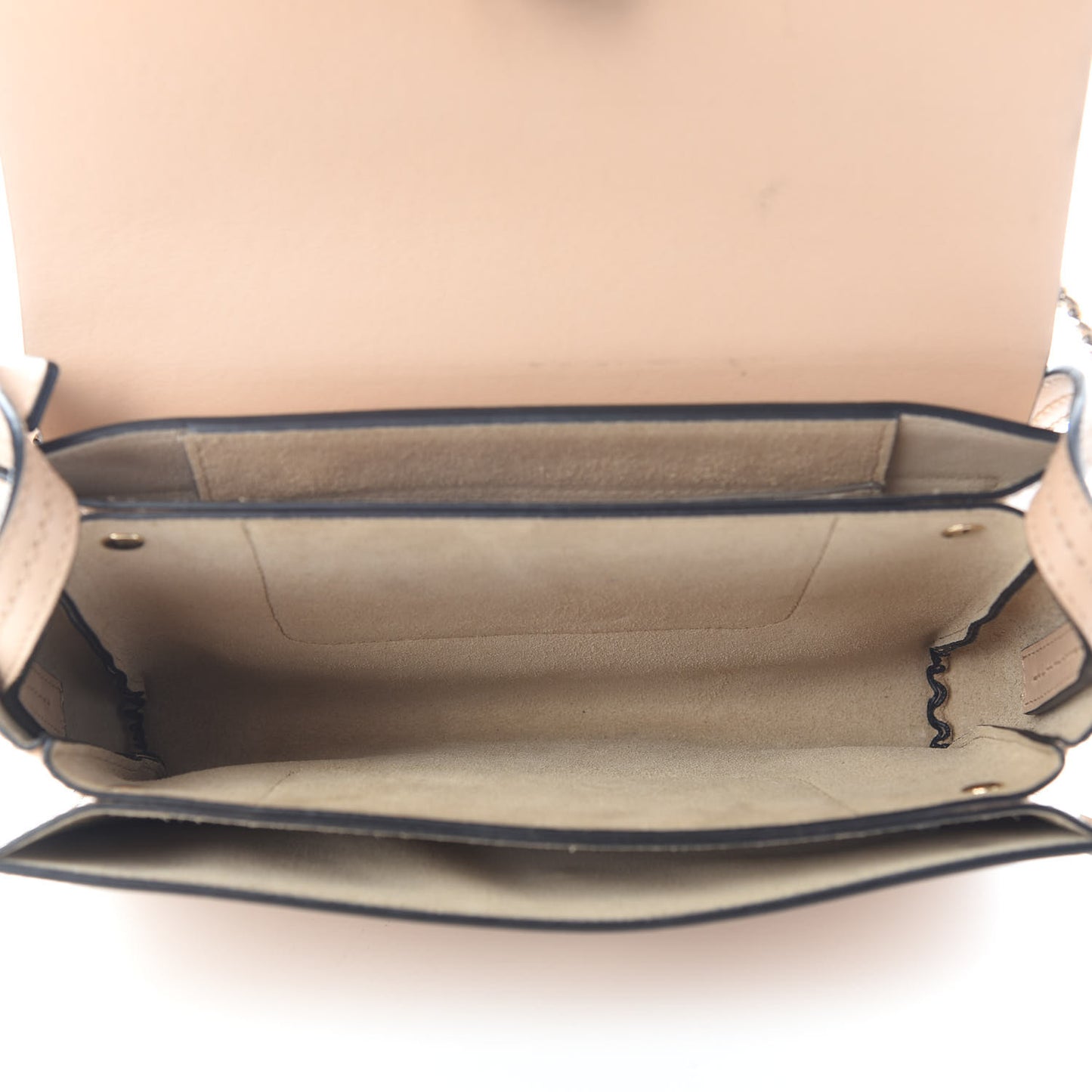Suede Calfskin Small Faye Shoulder Bag Cement Pink