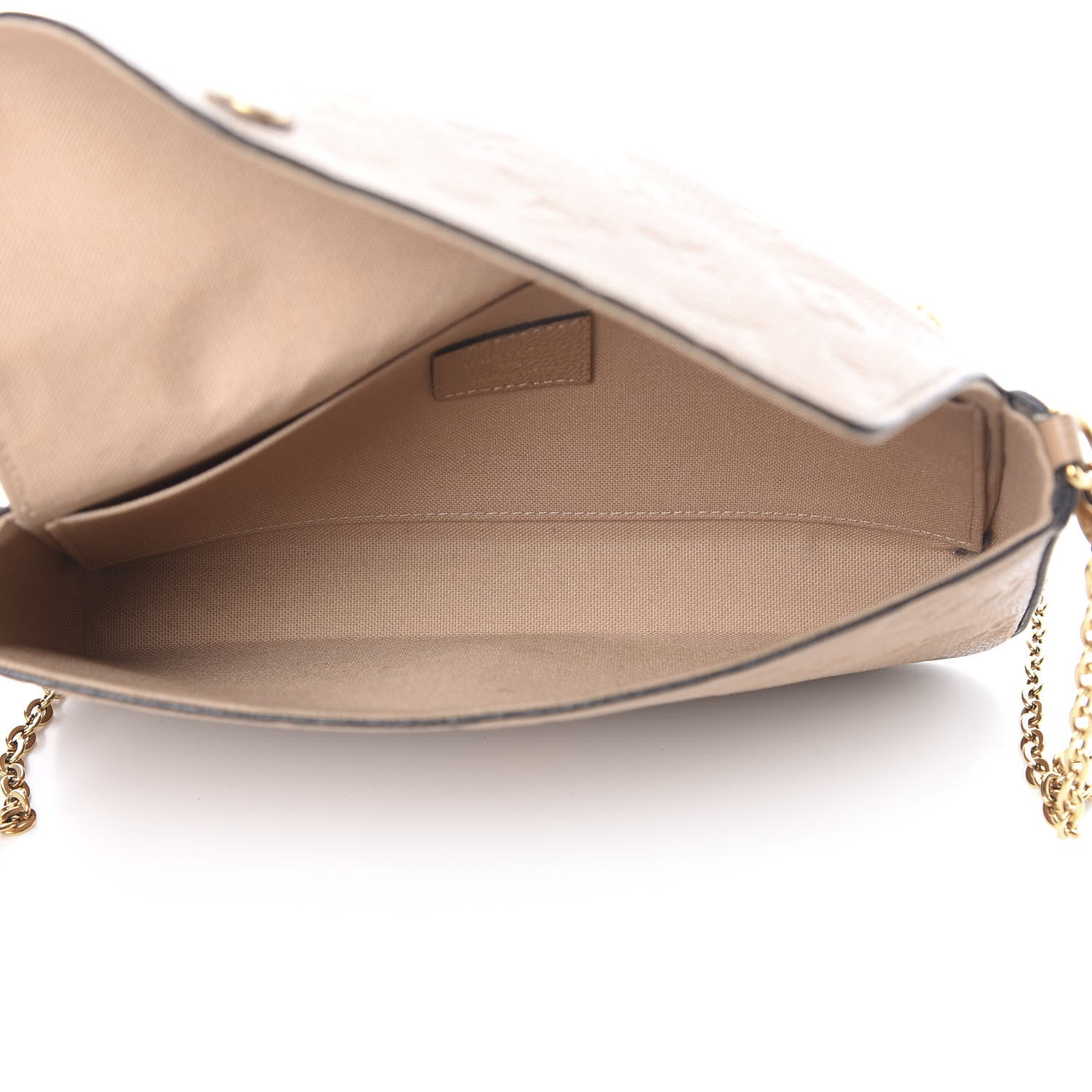 Louis Vuitton Empreinte Pochette Felicie Chain Wallet Papyrus 7 of 17