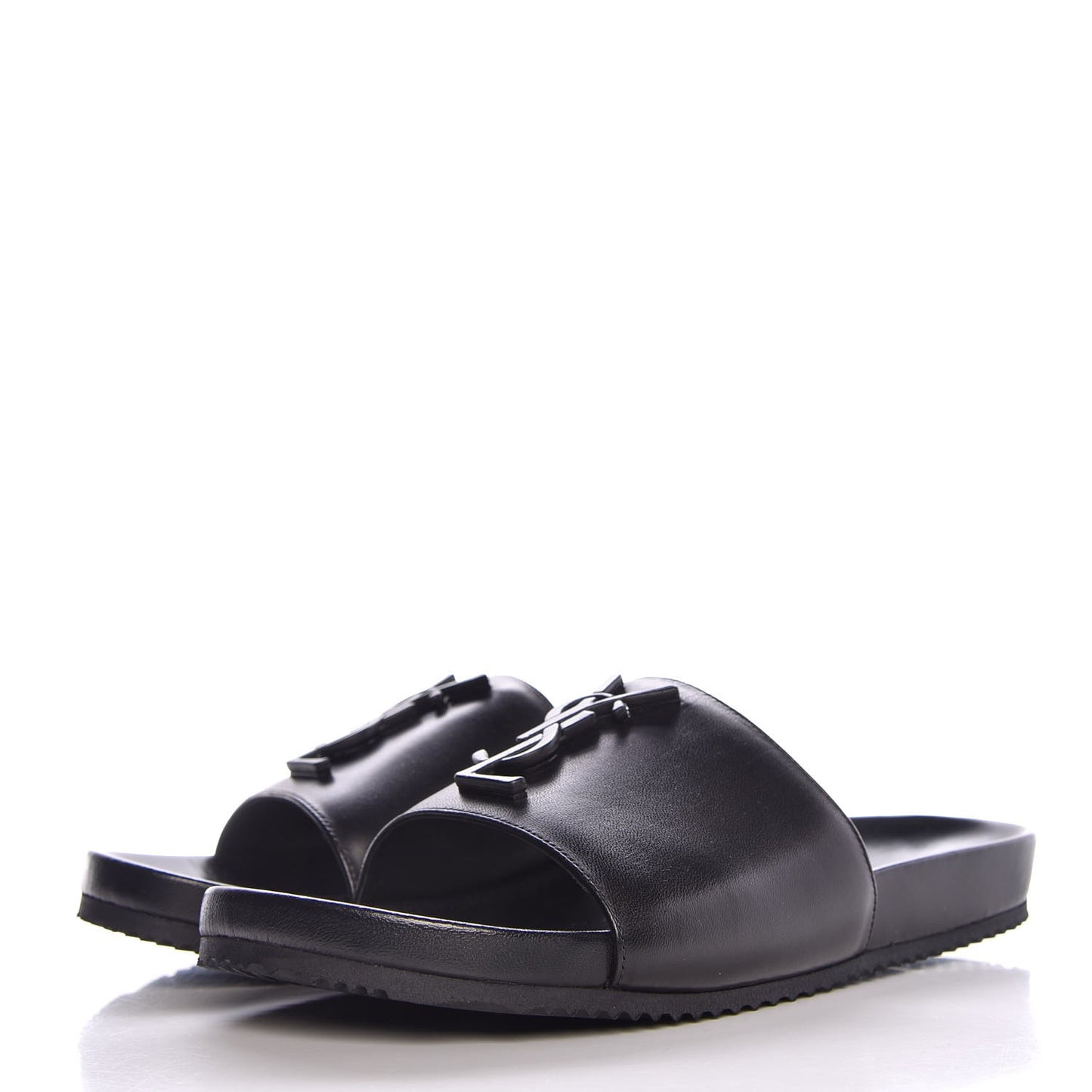 Lambskin Joan Slide Sandals 38 Black