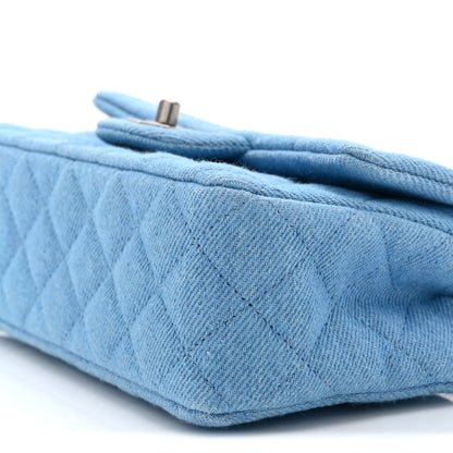 Chanel Denim Quilted Mini Rectangular Flap Blue 10 of 12
