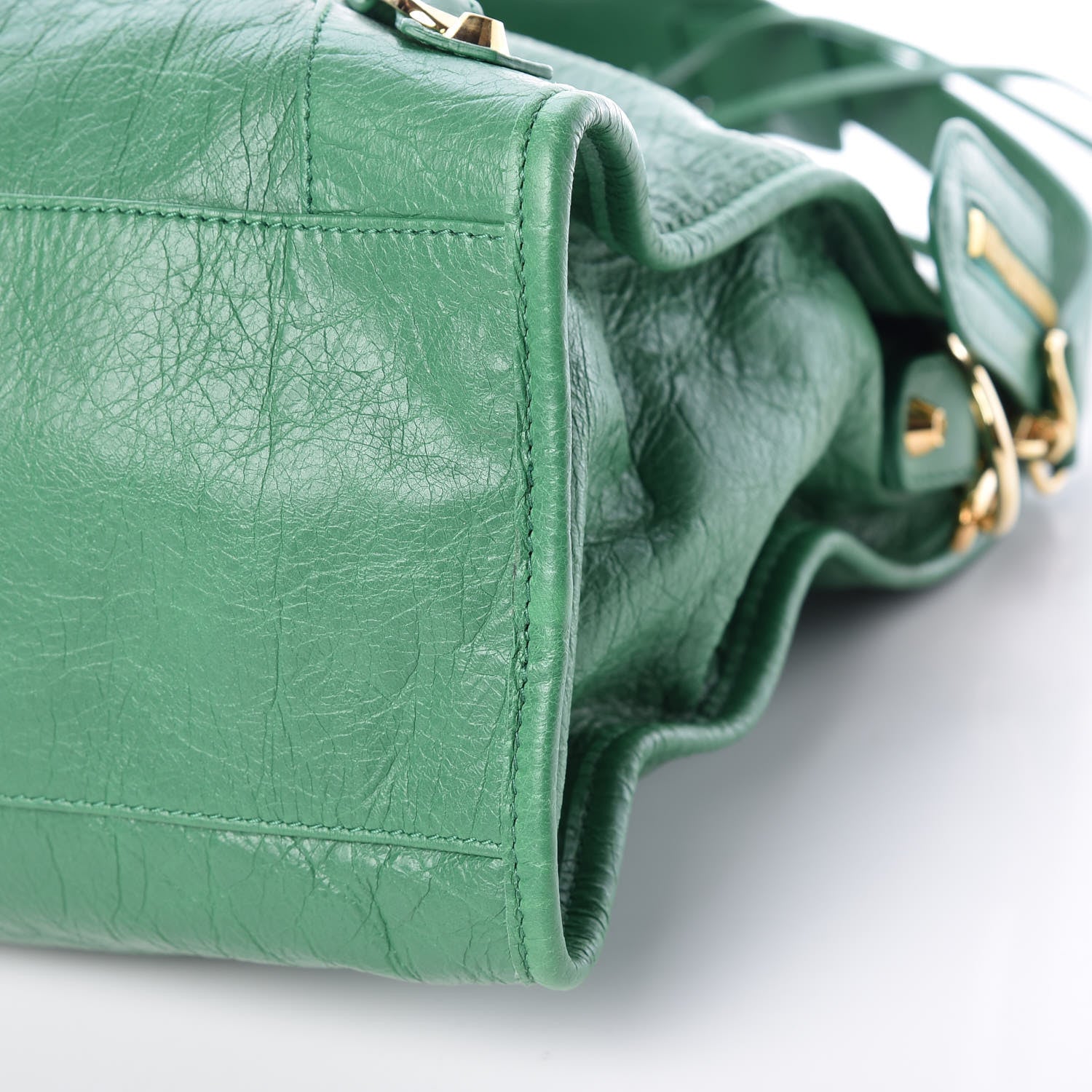 Balenciaga Agneau Classic Gold Hardware City Vert Emeraude 10 of 10
