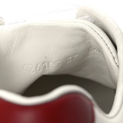 Gucci Calfskin Womens Interlocking G Sneakers 37 White Rosso 9 of 10