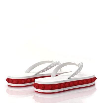 Christian Louboutin Rubber Spike Super Loubi Donna Flip Flop 36 White 5 of 12