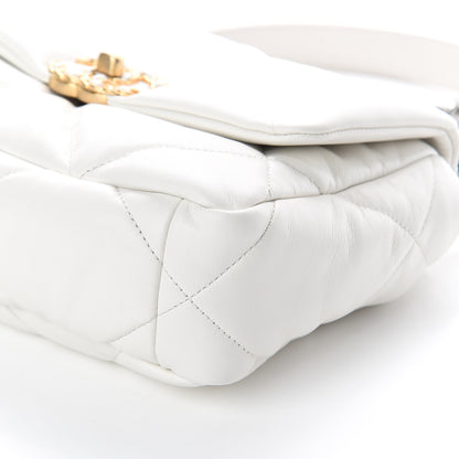 Chanel Goatskin Quilted Medium 19 Flap White 9 of 9