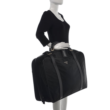 Prada Tessuto Nylon Saffiano Luggage Black 2 of 19