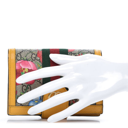 Gucci GG Supreme Monogram Flora Web Ophidia Passport Case Beige Multicolor Crop 2 of 7